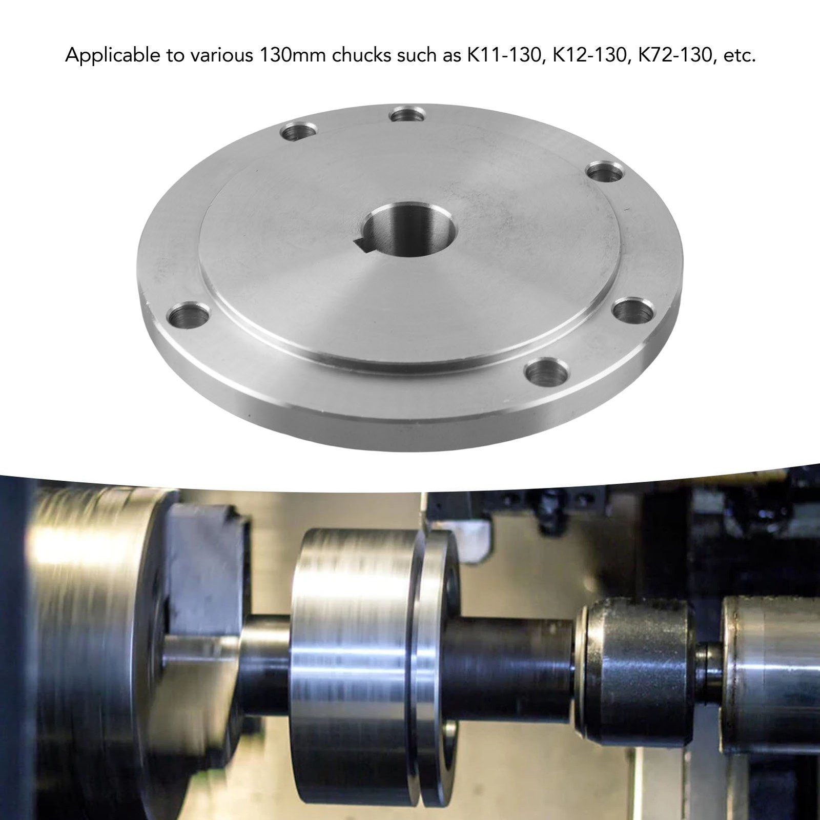 Lathe Faceplate 3 Hole 130mm Accessory For K11‑130 K12‑130✈
