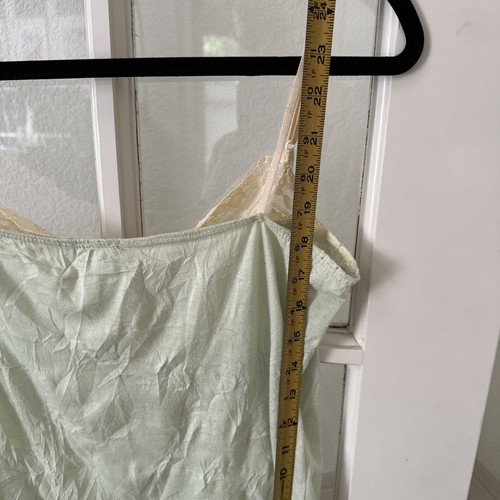 Lace Tank Top Vintage 90s Y2K Mint Green Women's Medium - Picture 11 of 11