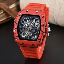 NUOVO Orologio Richard Fashion Style rapper Mille Rosso affare scheletro regali