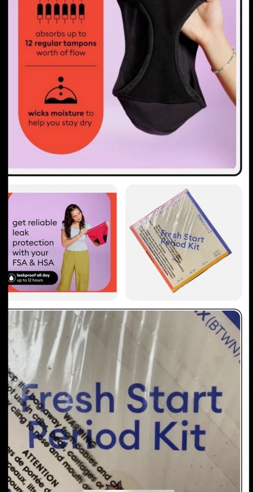 Kit Primer Período para Niñas, Kit Menstrual para Adolescentes Adolescentes- Foto 2 de 4