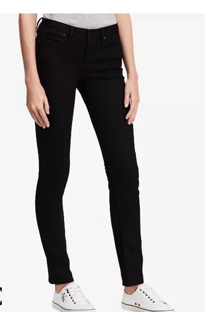 Calvin Klein Womens Ultimate Skinny Classic 5 Pocket Black Jeans Pants 12 x 30