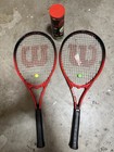 Wilson Pro Staff Red/Black Tennis Racquets Lot of 2 2-Pack Racquet Set — photo 2