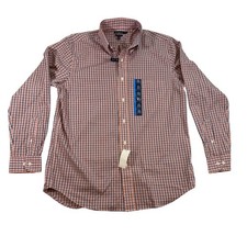Croft  Barrow Mens Dress Shirt 16 1/2 34/35 Plaid Easy Care Button Down NWT