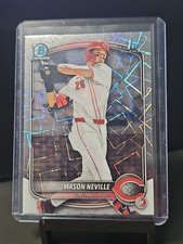 2025 1st Bowman Draft Chrome Laser Refractor Mason Neville BDC-109 Reds