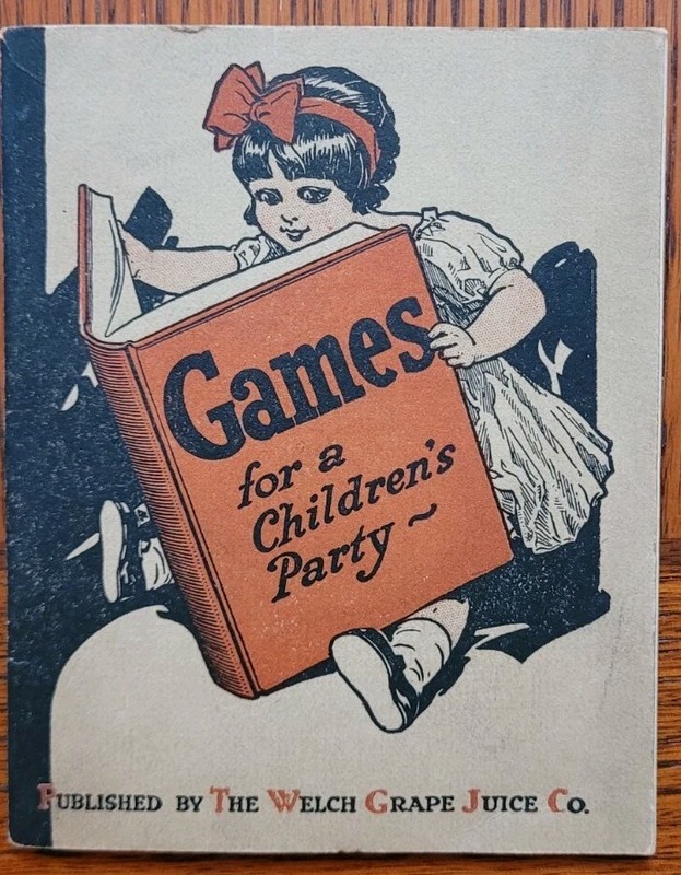 Vtg 1920s Welch's Grape Juice Booklet Games For Children's Party - Tenafly, NJ