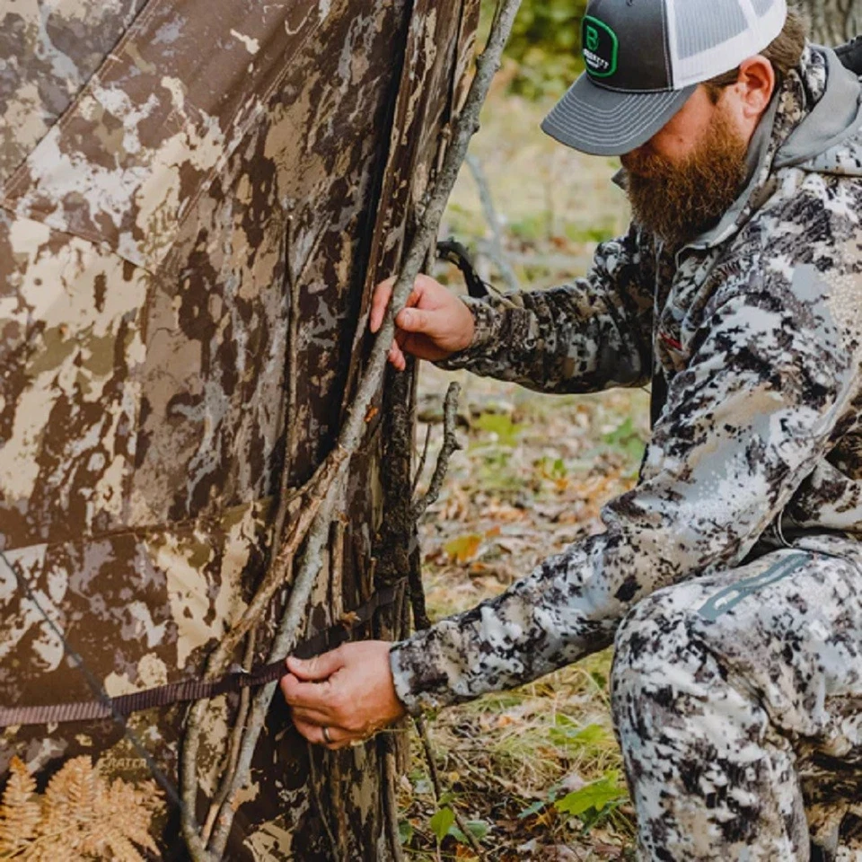 Barronett Blinds Pentagon Heavy-Duty Portable 5-Sided Hub 4-Person Hunting Blind - Image 3 of 4