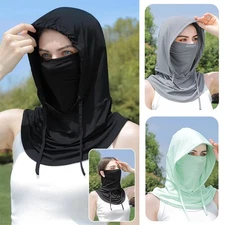 Anti-UV Sunscreen Balaclava Hat Outdoor Sports Face Mask Breathable Head Wrap