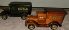 Vintage Coca Cola  Wooden Delivery  Truck Collectibles  Set Of 2