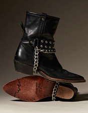We The Free Aiden Black Leather Chain Boots
