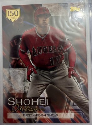 Topps 2019 150 Years Shohei Ohtani Angels First 4-for-4 Show #SO-12 Rare #20/150