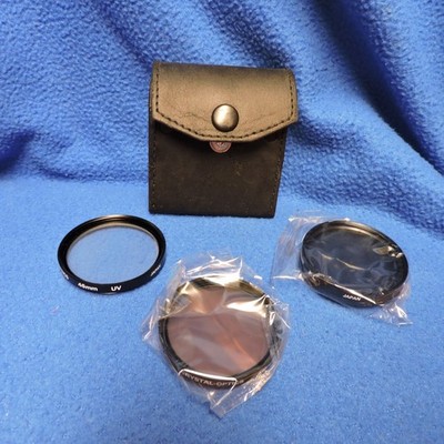 Crystal Optics Japan 46mm UV P.L F-DL Filters Lot with Case