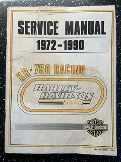 Harley Davidson XR 750 Racing Service Manual 1972 1990