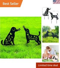 Charming Labrador Metal Garden Stake - Unique Gifts for Dog Lovers, 12" 13.2"