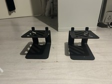 2X Desktop Speaker Stands Metal Speaker Riser Stand Bookshelf Speaker Desk Stand