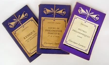 Vintage French Classiques Larousse -Spinoza, Compte, Voltaire -Philosophy Ethics