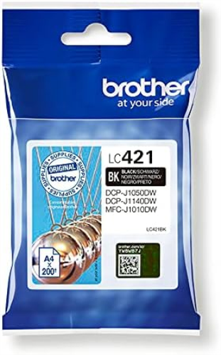 Brother LC-421BK Tintenpatrone – Schwarz für DCP-J1050DW, DCP-J1140DW, MFC-J1010 - Afbeelding 4 van 7