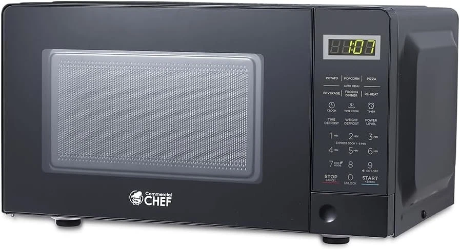 0.7 Cubic Foot Microwave W/ 10 Power Levels Small Microwave W/ Pull Handle 700W