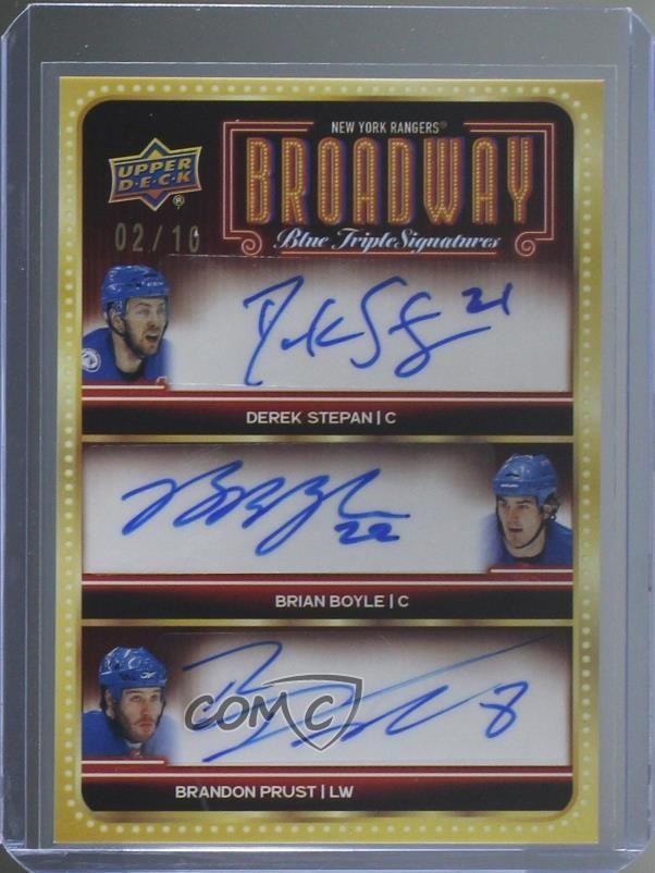 2025-26 New York Rangers Centennial 2/10 Brian Boyle Derek Stepan Auto 1d1f