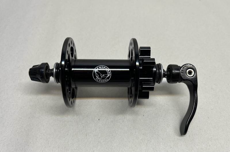 American Classic Front Hub Mountain Bike 100mm QR 6-Bolt Disc 32H J-Bend 190 g