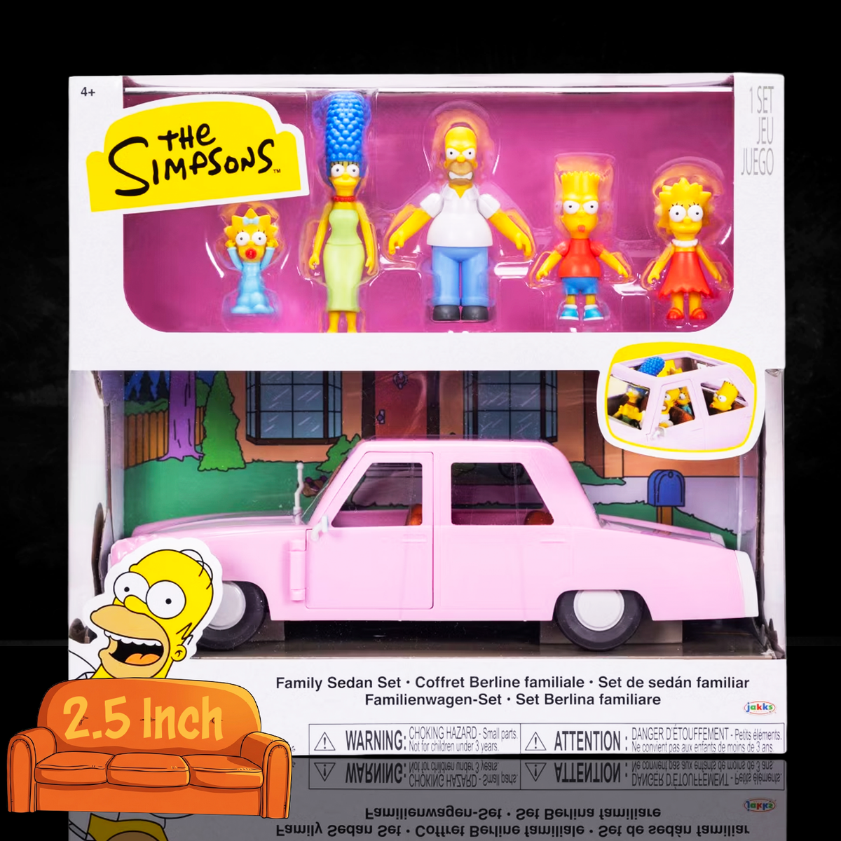 The Simpsons Family Sedan Playset 2.5 inch scale with 5 Figures | eBay