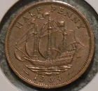 Photo of a 1964 Elizabeth II Half Penny from an eBay listing that sold on Jun 26, 2026