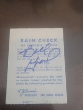 bill greif signed ticket stub autographed 1975 complete game win winning pitcher