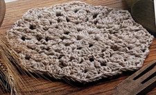 Straw Look Hot Pad Crochet Pattern Pages From Magazine