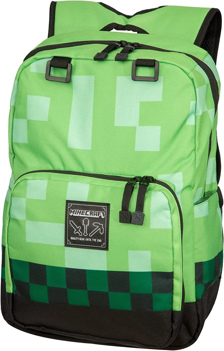 New JINX Minecraft Green Backpack 44cm - UK Seller