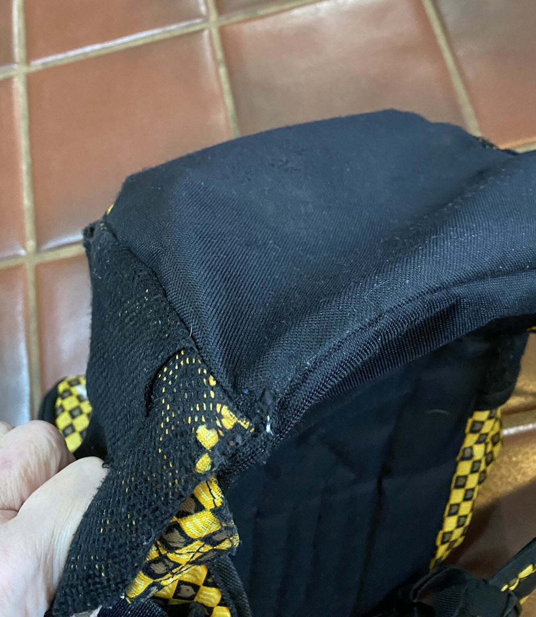 World Industries Rare Skateboard Backpack Yellow Black Checkered