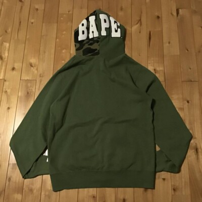 BAPE Ape head full zip hoodie green x 1st camo A Bathing Ape Size