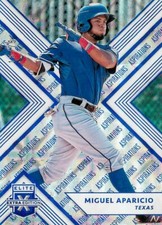 MIGUEL APARICIO 2018 Elite Extra Edition ROOKIE RC /75 Rangers #94