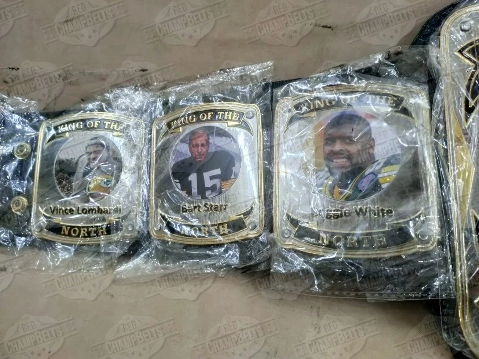 Gren Bay Packers 4 Times NFL Championship Belt Adult Size with 6 MVP'S on - Image 3 of 4