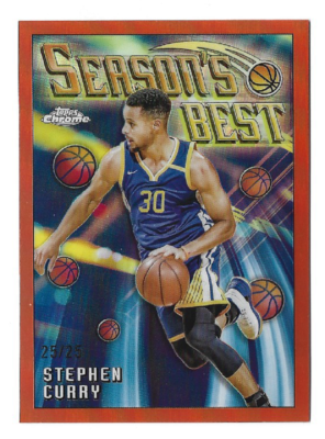 STEPHEN CURRY 2023-24 Topps Chrome Season's Best Orange Refractor