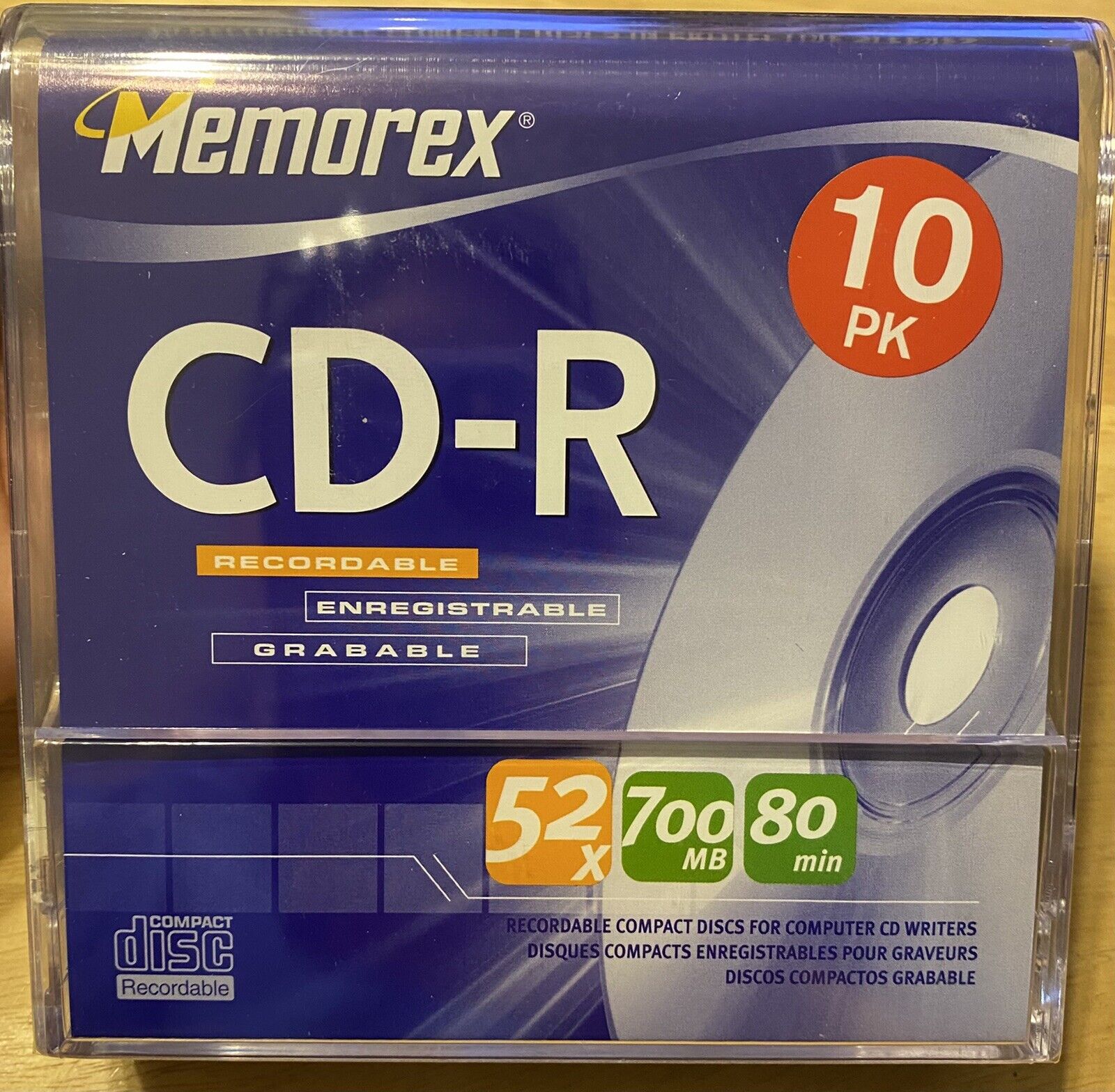 NEW Memorex 034707045477 CD-R 52x 700MB 80 Min Discs in Paper Sl