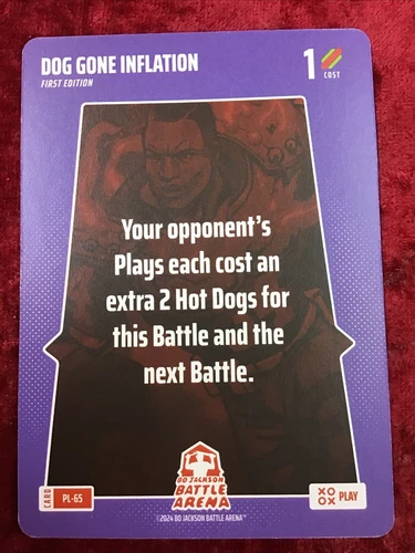 BO JACKSON BATTLE ARENA CARD ~ "DOG GONE INFLATION ~ 1 COST ~ #PL-65