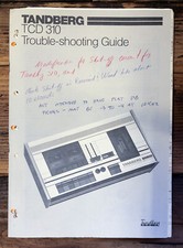 Tandberg TCD-310 Cassette Troubleshooting Guide  Original 