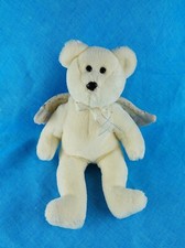 TY Beanie Baby Herald Plush 2002 White Angel with Wings 9"