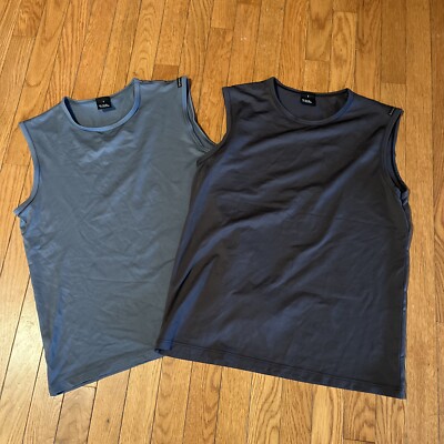 Pair of Bruno Banani Men's Top Shirt Tank Sleeveless Gray Size 5 (S/M)