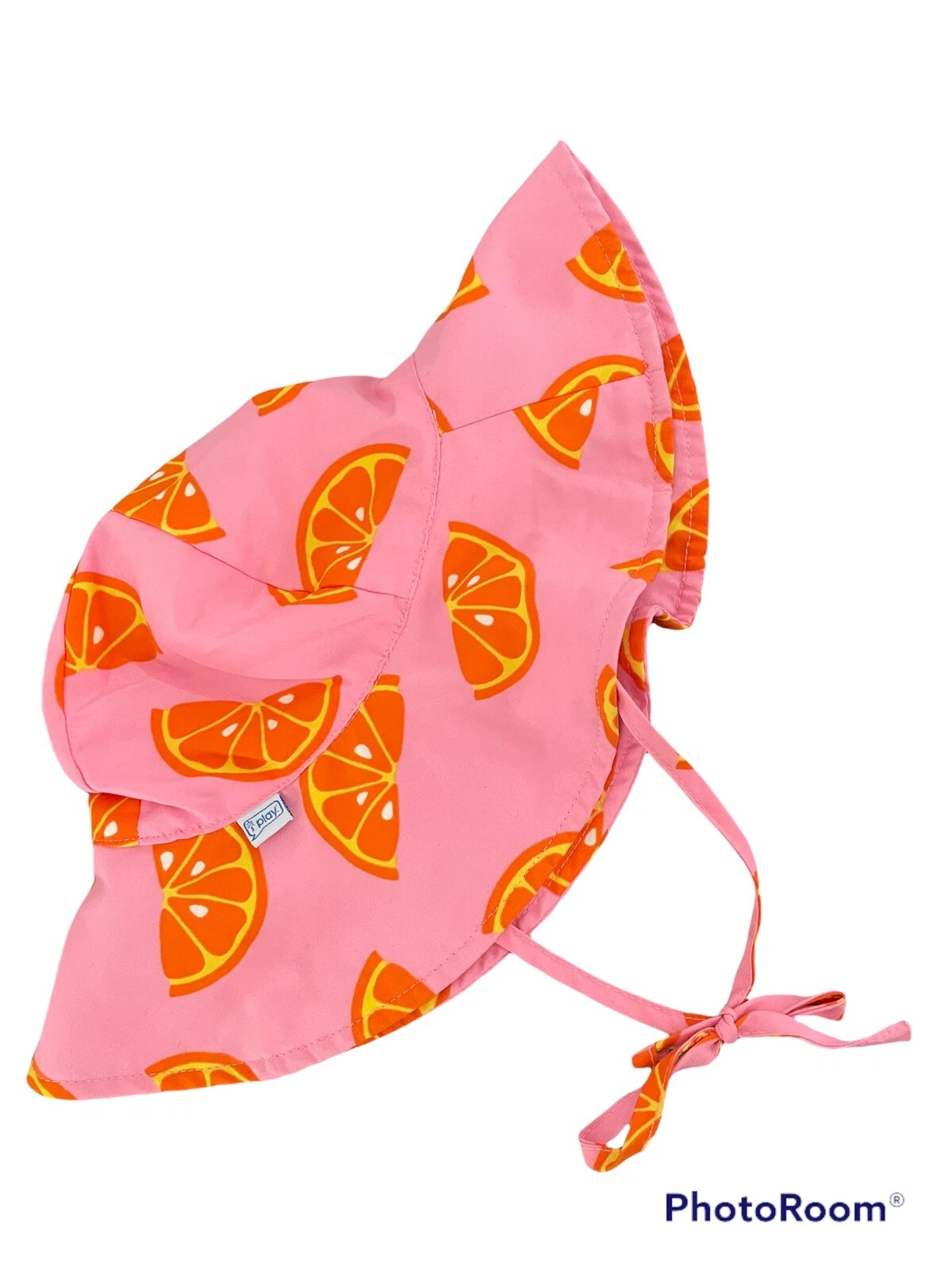 I play Girls Bucket Hat Pink with Orange Slices size 6-18 months