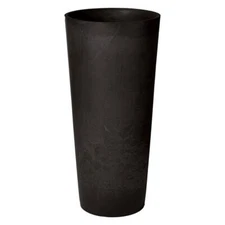 Arcadia Garden Products Plant Pot 28" Rust Resistance PVC Black Tall Round