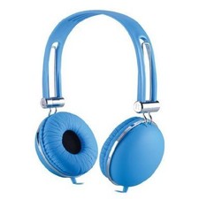 Super Bass Overhead 3.5mm Audio Stereo Headphones with Built-in Microphone Blue