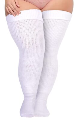Plus Size Thigh High Socks for Women Thick Thigh- Widened Extra Long Thick Kn...
