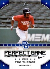 TRE TURNER 2015 Leaf Perfect Game NIKE All-American SHOWCASE BLUE Rookie #/25