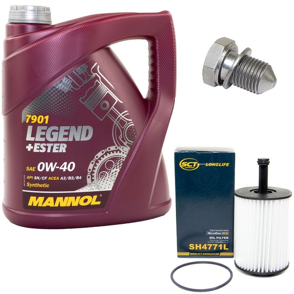 MotoröL ÖLfilter SH4771L 0W40 4Liter + ÖLablassschraube FüR Audi Seat VW Golf V-image