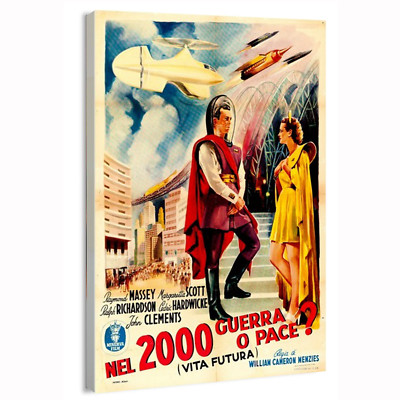 1953 Things to Come (Minerva) Italian Sci-Fi Movie Poster or Canvas Home