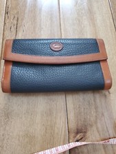 VINTAGE Doney and Burke Black /brown TRIM  Pebble Leather  Wallet 