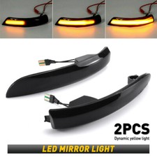 Smoked Sequential Led Side Mirror Turn Signal Light For Ford Focus 3 Mk3 2012-18