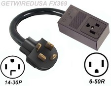 WELDER 3-PRONG 6-50R RECEPTACLE to 4-PIN 14-30P DRYER PLUG POWER CORD ADAPTER