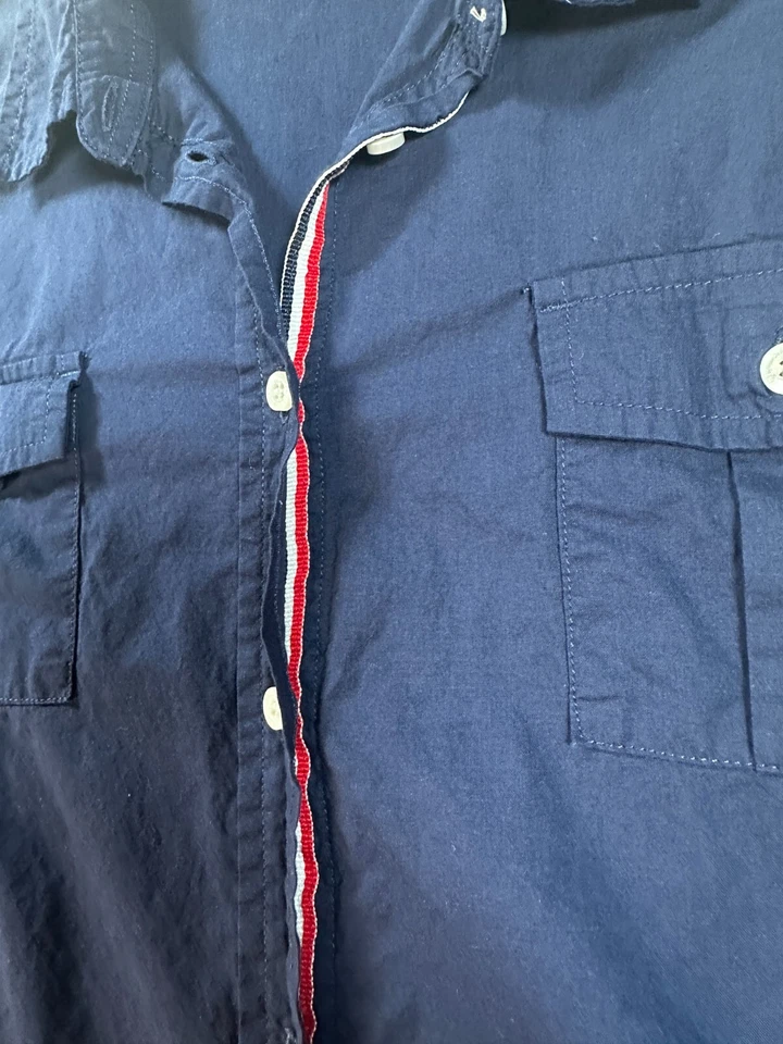 США POLO ASSN женщин верхний Western синий грузовой XL сафари поповер рубашка 100 хлопок - Изображение 4 из 4