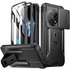For OnePlus 13 5G Case | Poetic with Kickstand and Built-in-Screen Cover Black
